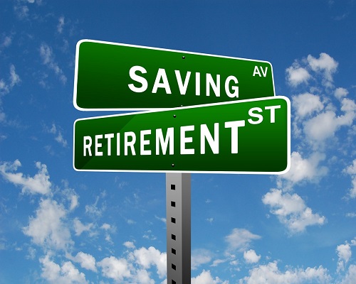 street sign of saving av and retirement st